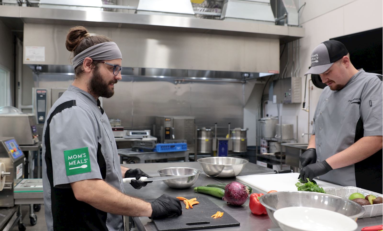 Mom's Meals Chefs Chopping Food